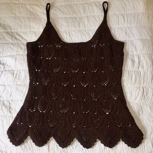 Bebe Boho Crochet Tank